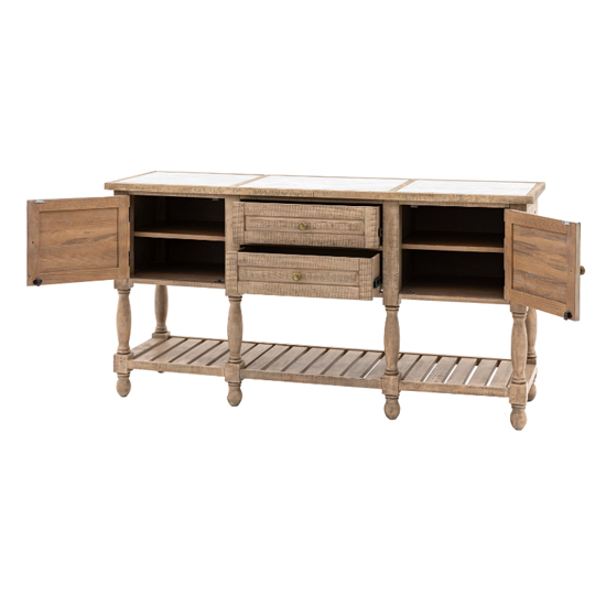 Valletta Marble Top Sideboard 2 Doors 2 Drawers In Natural