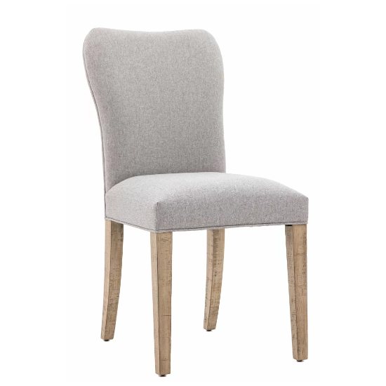 Valletta Natural Fabric Dining Chairs In Pair