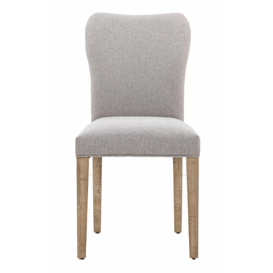 Valletta Natural Fabric Dining Chairs In Pair
