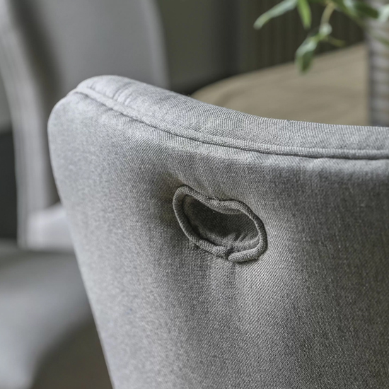 Valletta Natural Fabric Dining Chairs In Pair