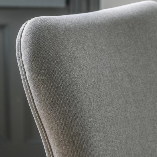 Valletta Natural Fabric Dining Chairs In Pair