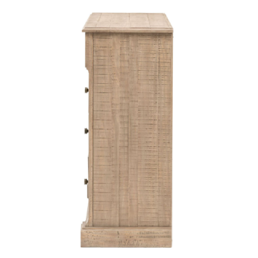 Valletta Wooden Chest Of 5 Drawers In Natural
