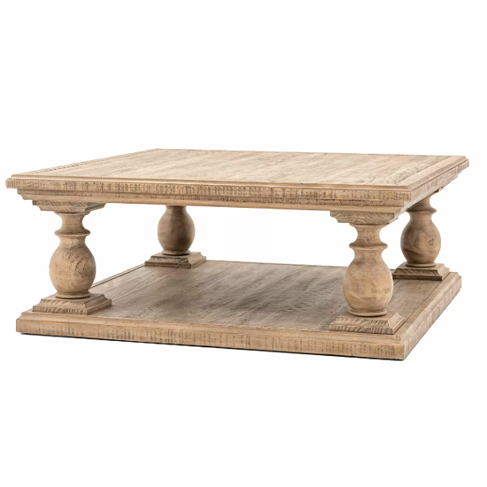 Valletta Wooden Coffee Table Square In Natural