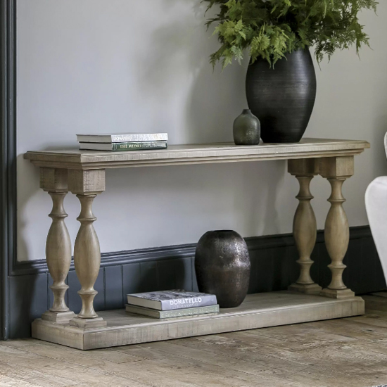 Product photograph of Valletta Wooden Console Table In Natural from Furniture in Fashion