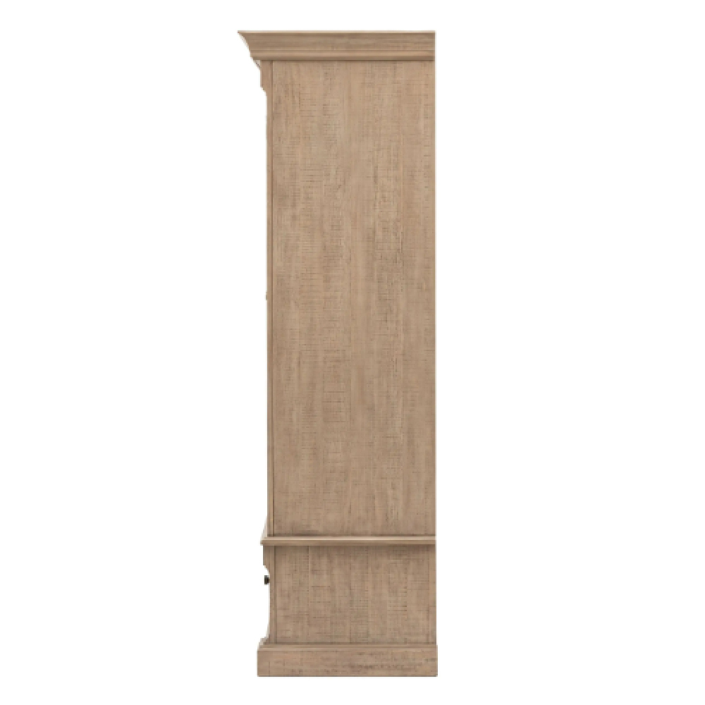Valletta Wooden Wardrobe With 2 Doors 1 Drawer In Natural