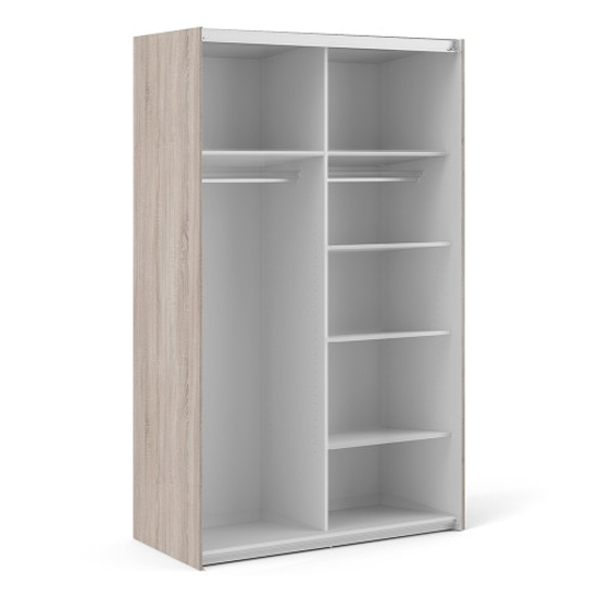 Valona Wooden Sliding Wardrobe With 2 Doors In Oak And White_3