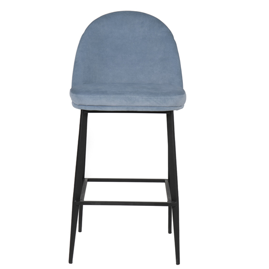 Valont Fabric Bar Stool In Blue With Black Legs_2