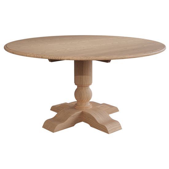Valont Round 1520mm Wooden Dining Table In Oak