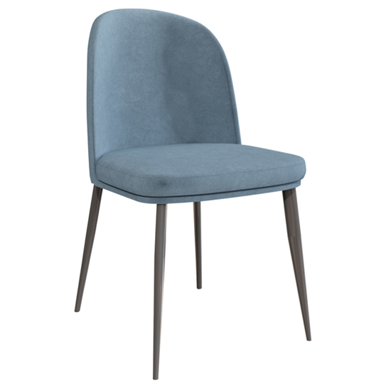 Valont Velvet Upholstered Dining Chair In Blue