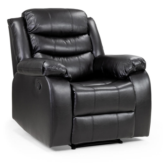 Valor Faux Leather Recliner Armchair In Black_1