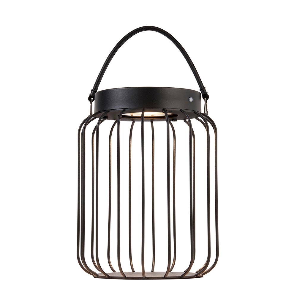 Valrico Metal Rechargeable Table Lamp In Matt Black