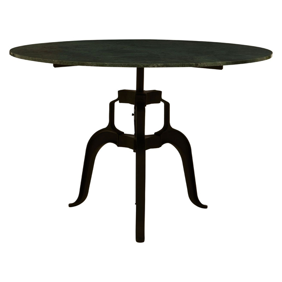 Product photograph of Vance 120cm Green Marble Top Dining Table With Black Metal Legs from Furniture in Fashion