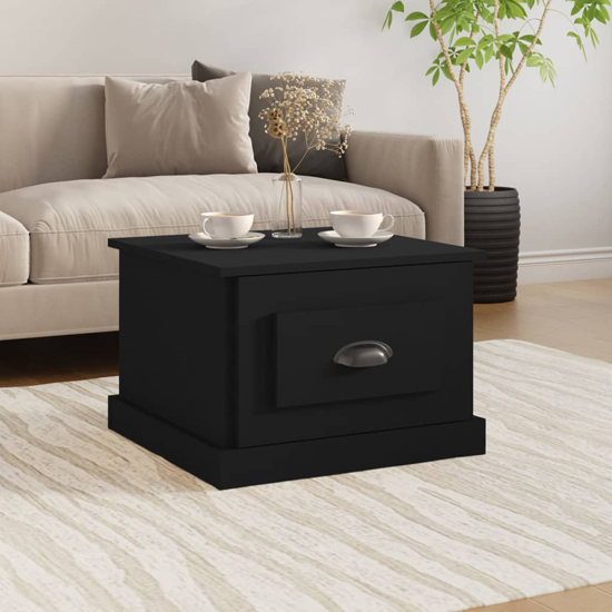 Read more about Vance wooden coffee table with 1 drawer in black