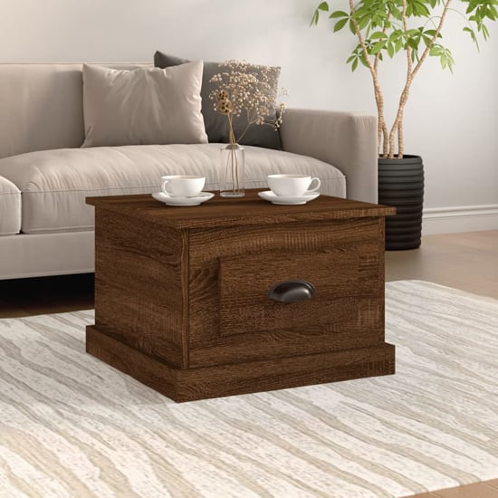 Product photograph of Vance Wooden Coffee Table With 1 Drawer In Brown Oak from Furniture in Fashion