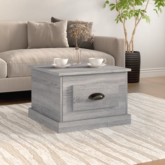 Product photograph of Vance Wooden Coffee Table With 1 Drawer In Grey Sonoma Oak from Furniture in Fashion