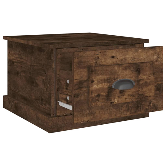 Vance Wooden Coffee Table With 1 Drawer In Smoked Oak