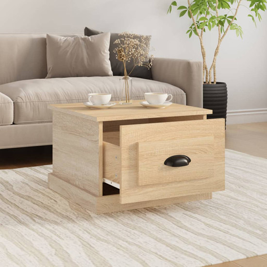 Vance Wooden Coffee Table With 1 Drawer In Sonoma Oak
