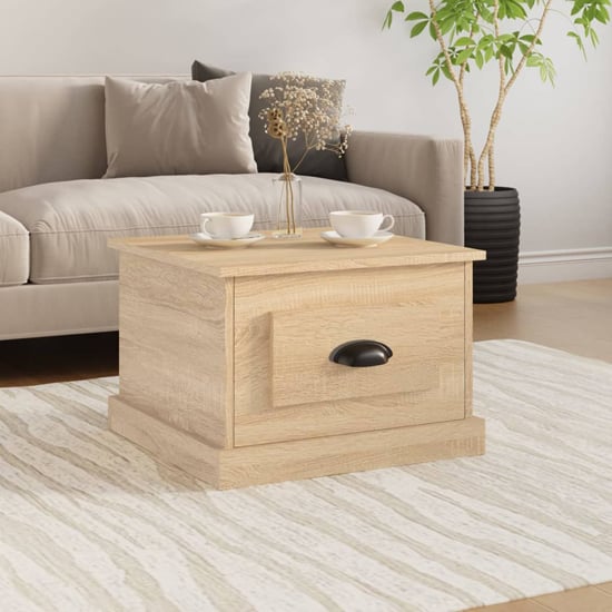 Product photograph of Vance Wooden Coffee Table With 1 Drawer In Sonoma Oak from Furniture in Fashion