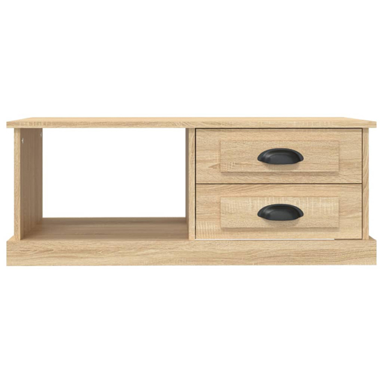 Vance Wooden Coffee Table With 2 Drawers In Sonoma Oak