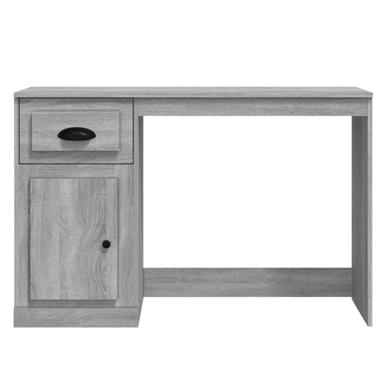 Vance Wooden Computer Desk With 1 Door 1 Drawer In Grey Sonoma Oak