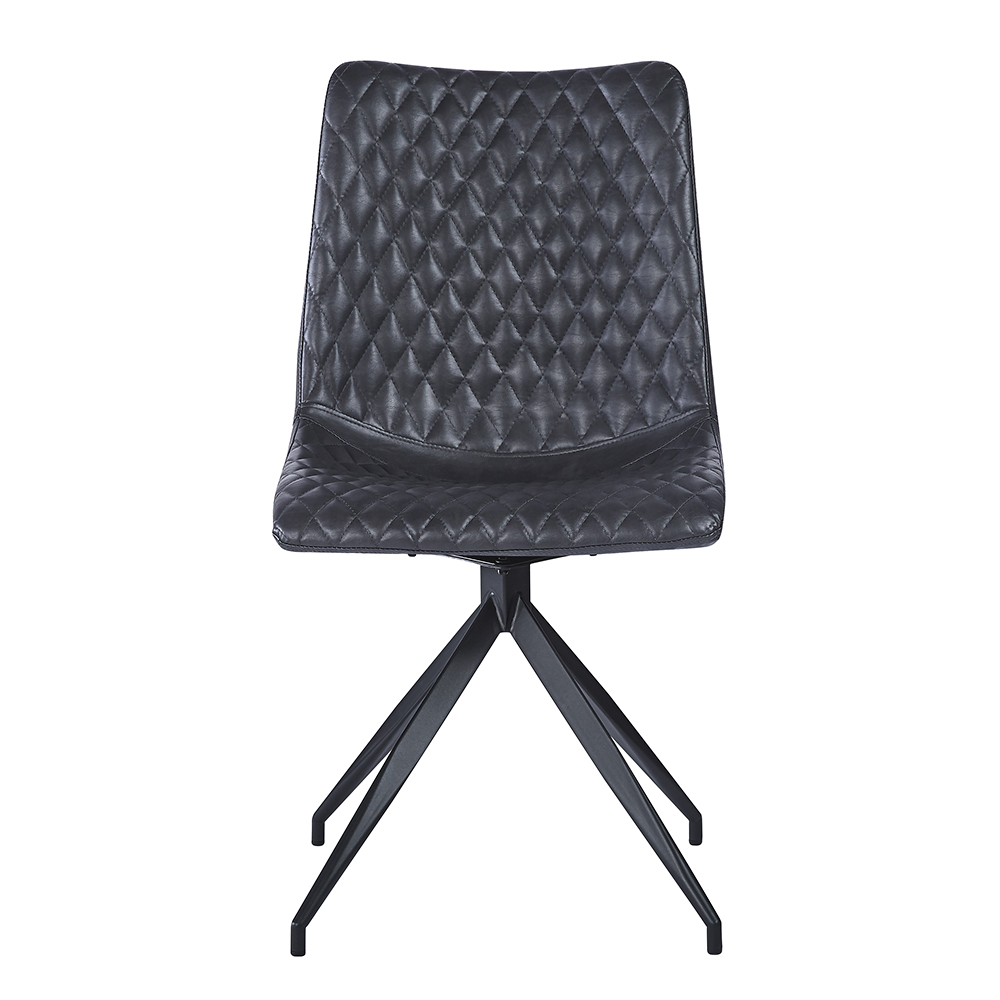 Vandale Black PU Leather Dining Chairs in Pair