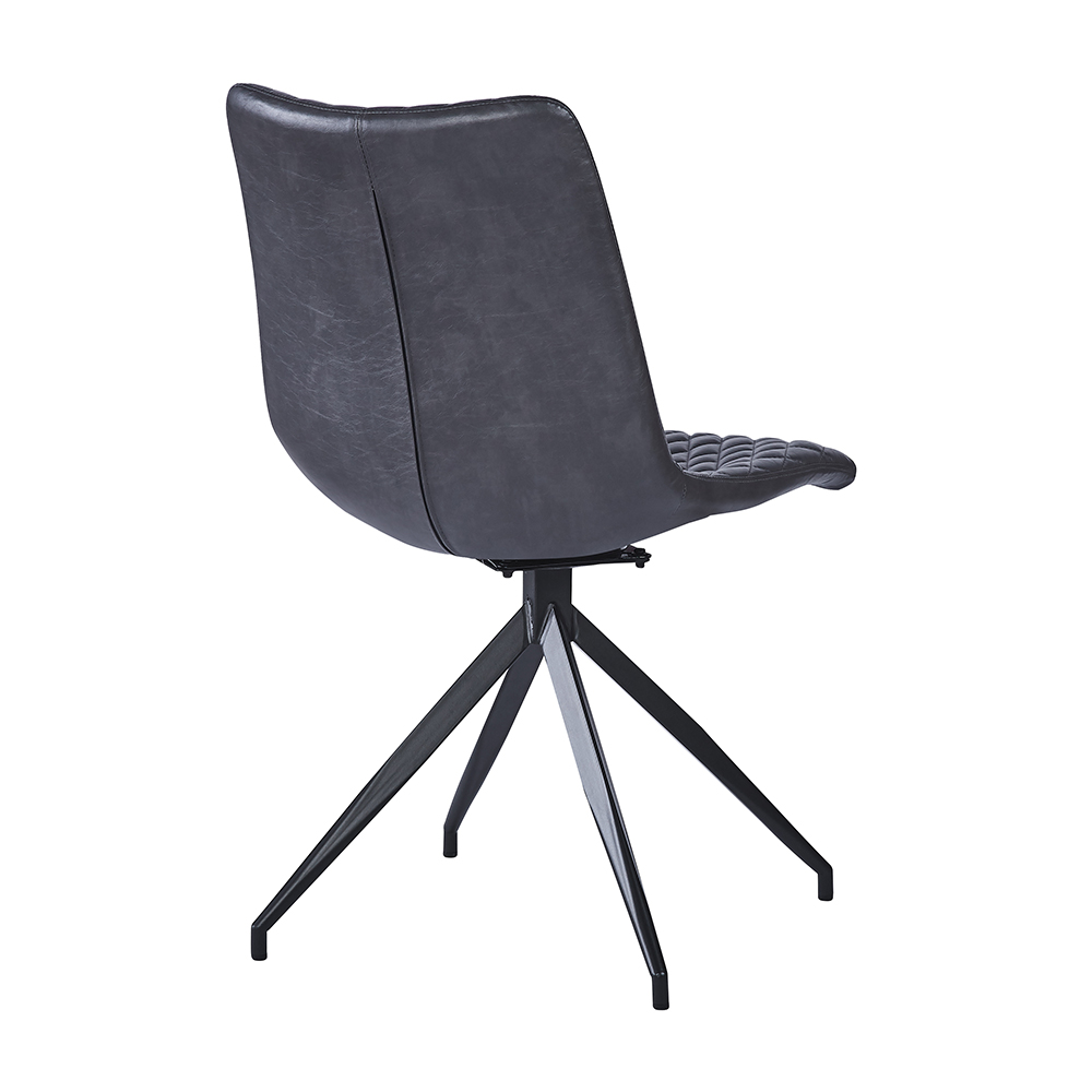 Vandale Black PU Leather Dining Chairs in Pair