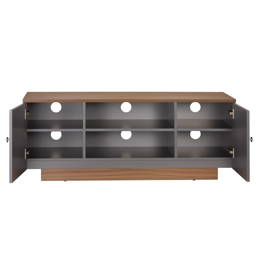 Varden Wooden TV Stand with 2 Doors in Grey