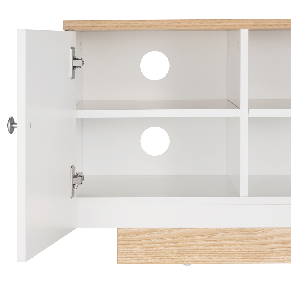 Varden Wooden TV Stand with 2 Doors in White