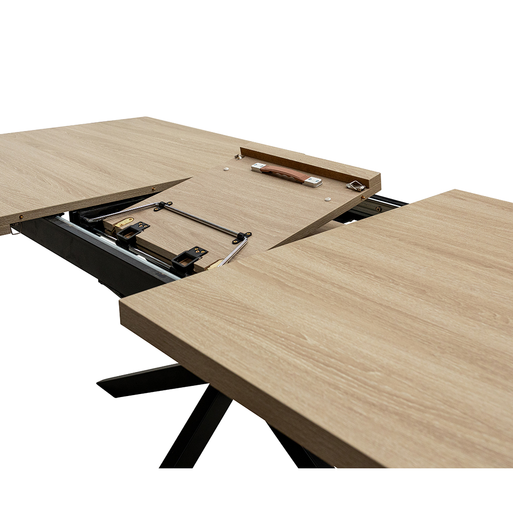 Vardo Large Rectangular Wooden Extending Dining Table in Light Oak
