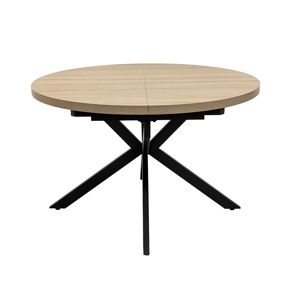 Vardo Oval Wooden Extending Dining Table in Light Oak