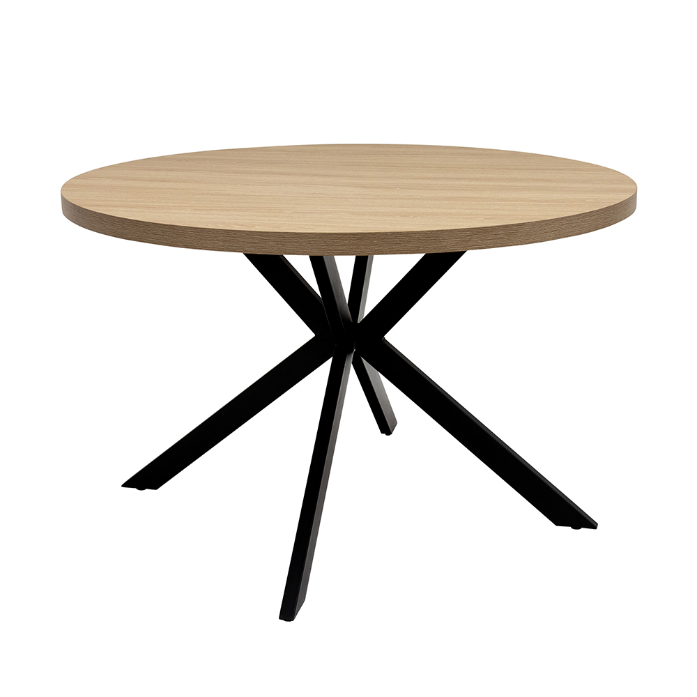 Vardo Round Wooden Dining Table in Light Oak