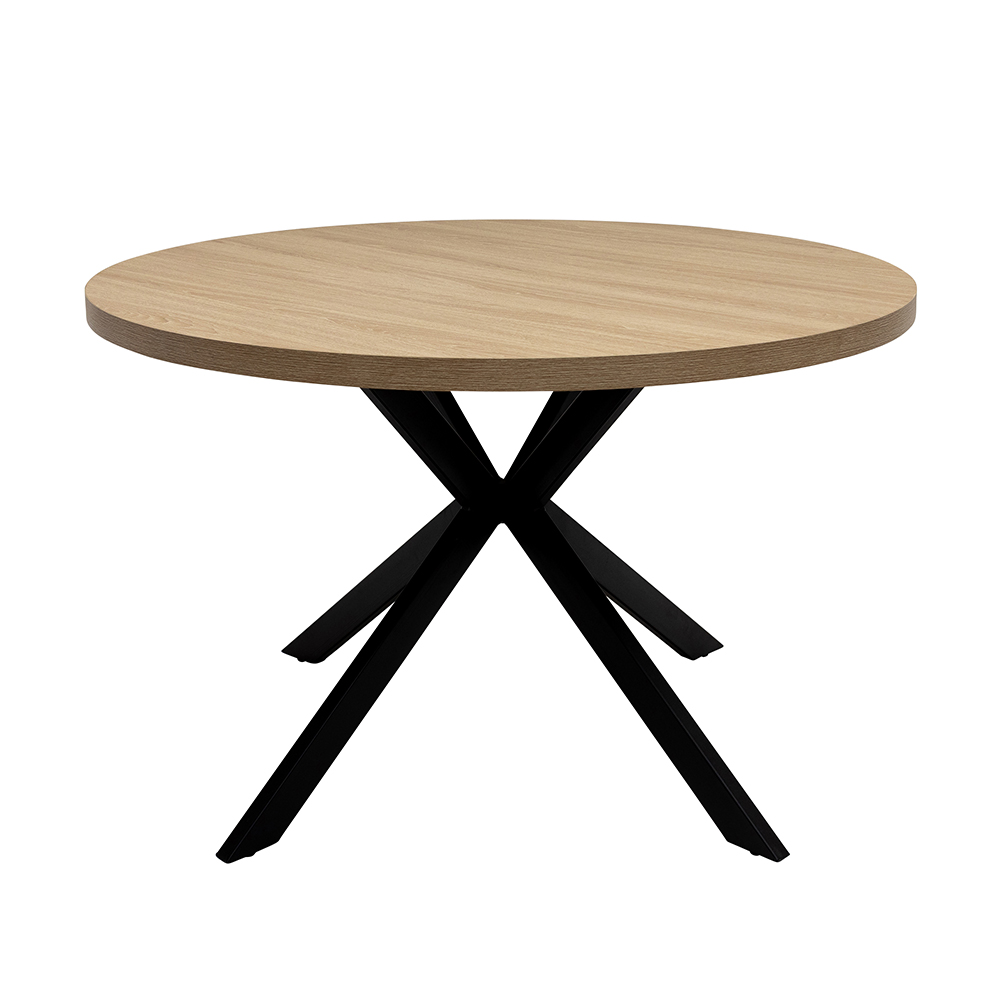 Vardo Round Wooden Dining Table in Light Oak
