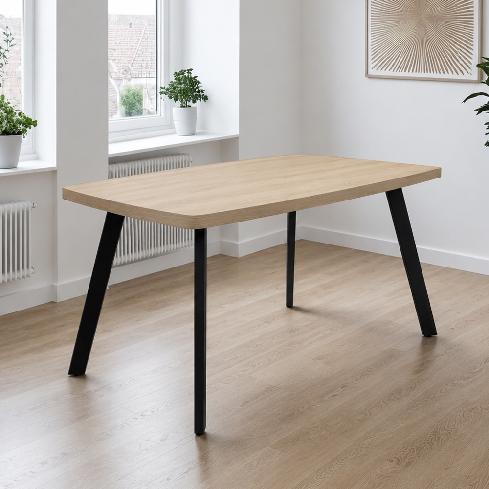 Vardo Small Rectangular Wooden Dining Table in Light Oak
