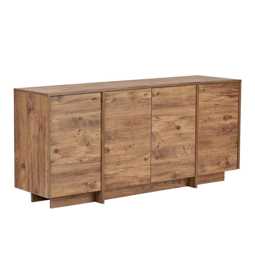 Varen Wooden Sideboard with 4 Doors in Atlantic Pine