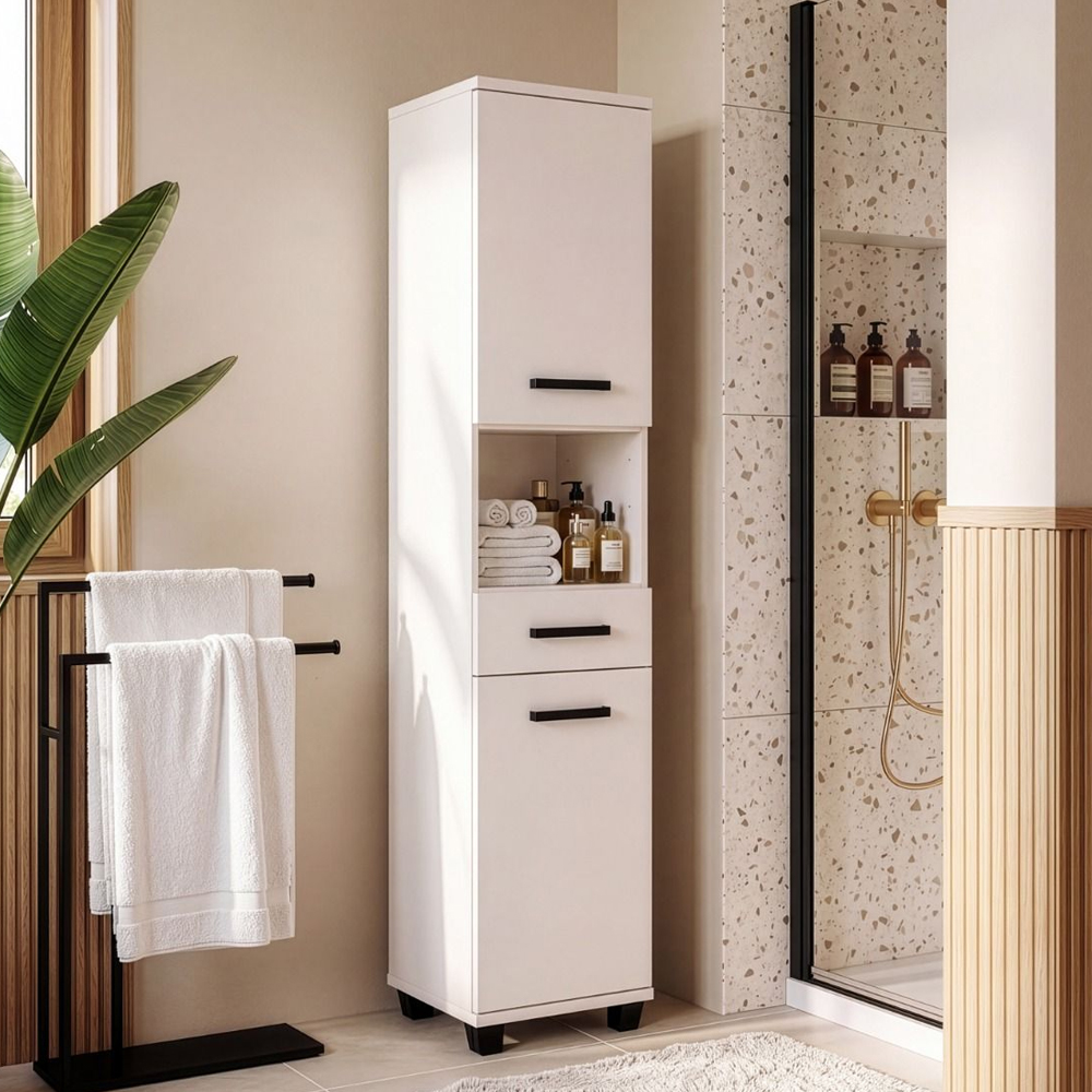 Vareon Wooden Bathroom Furniture Set in Sand