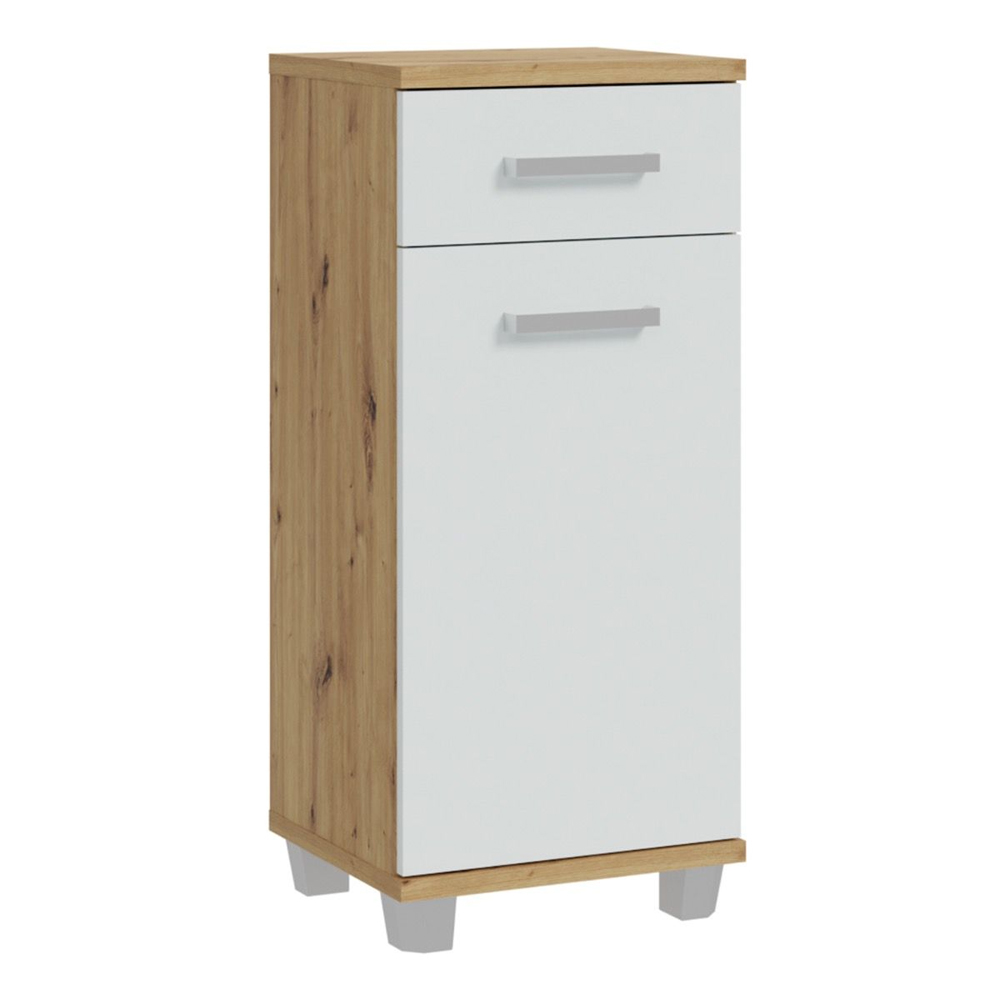 Vareon Wooden Bathroom Furniture Set in Artisan Oak and Light Grey