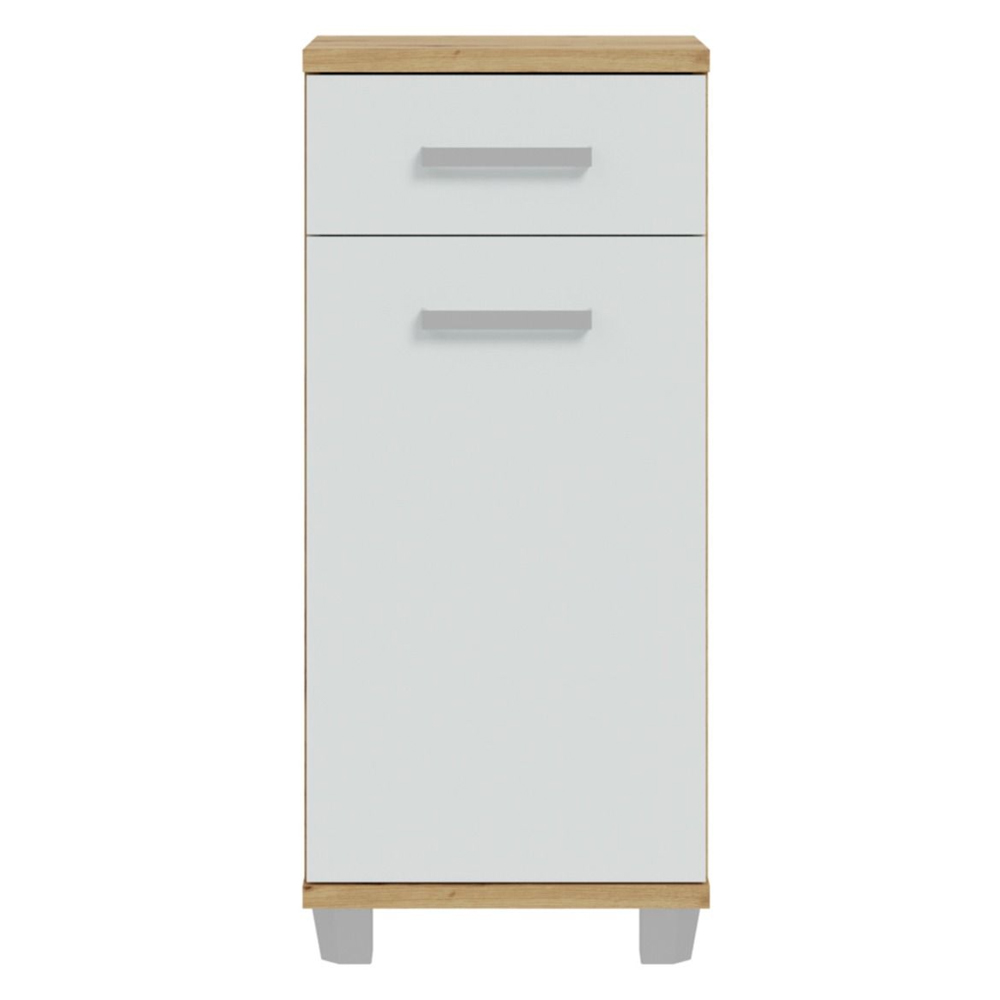 Vareon Wooden Bathroom Furniture Set in Artisan Oak and Light Grey