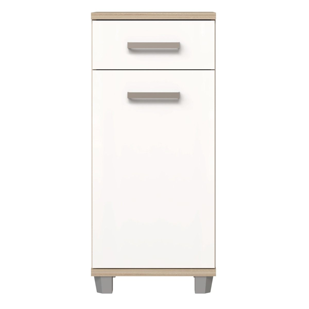 Vareon Wooden Bathroom Furniture Set in Sonoma Oak and White High Gloss