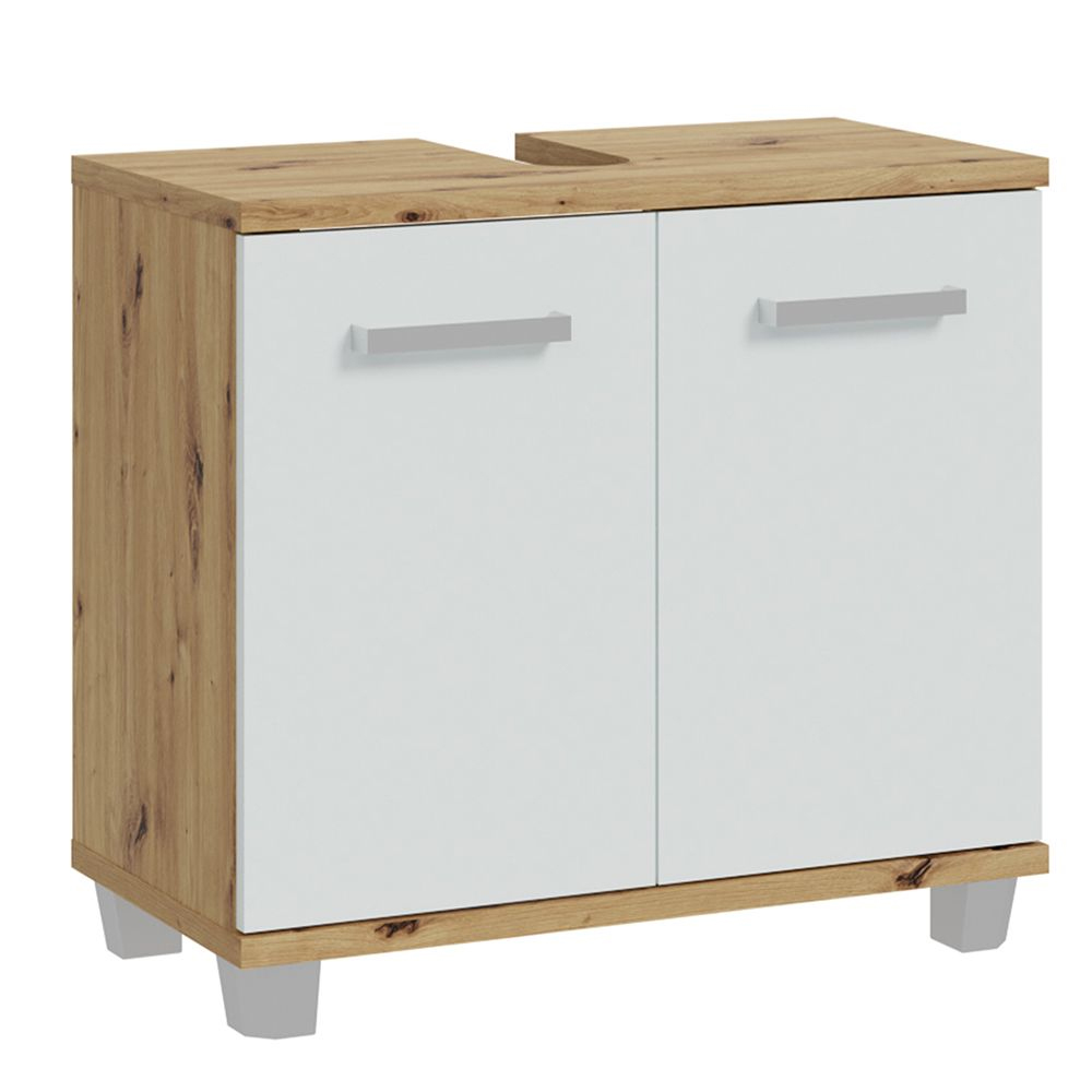Vareon Wooden Bathroom Furniture Set in Artisan Oak and Light Grey