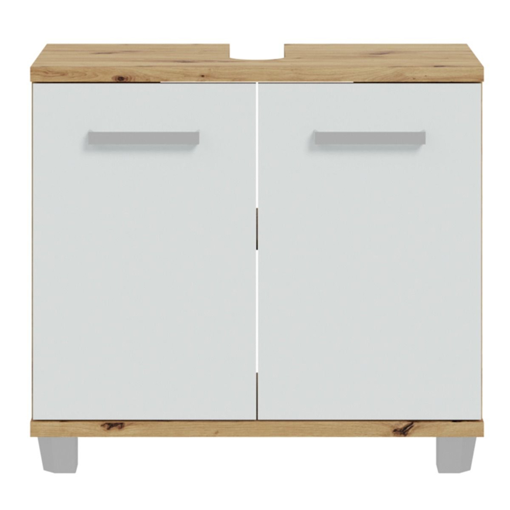 Vareon Wooden Bathroom Furniture Set in Artisan Oak and Light Grey