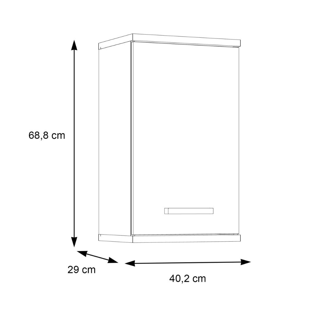 Vareon Wooden Wall Mounted Bathroom Cabinet in Artisan Oak and Light Grey