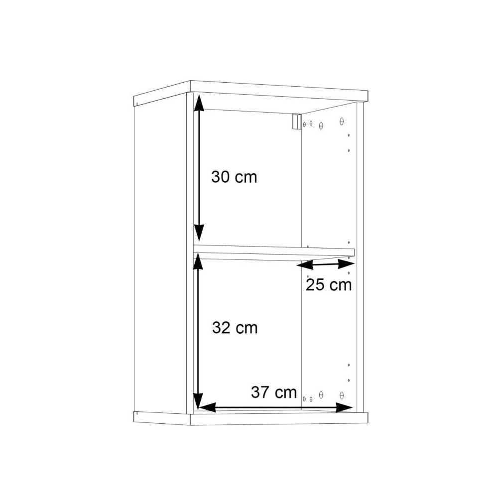 Vareon Wooden Wall Mounted Bathroom Cabinet in Artisan Oak and Light Grey