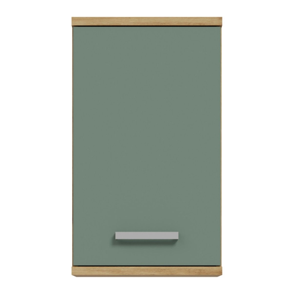 Vareon Wooden Bathroom Furniture Set in Artisan Oak and Sage Green