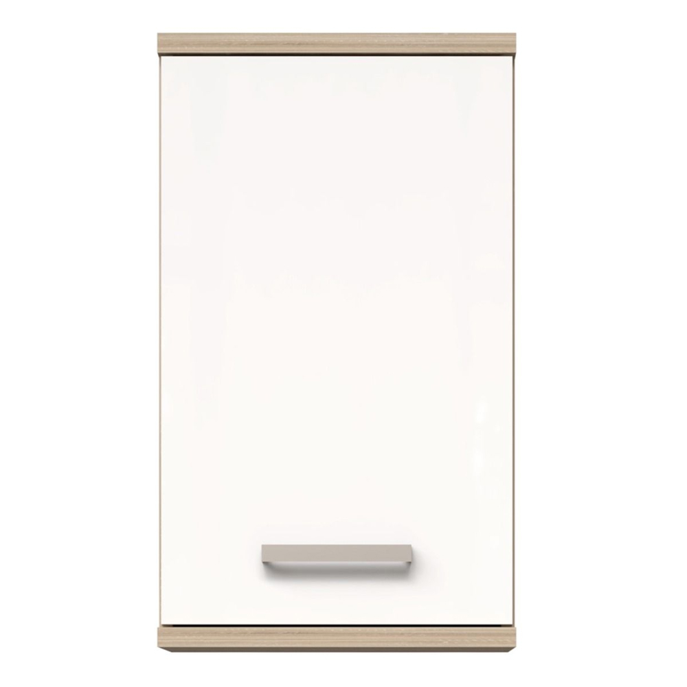 Vareon Wooden Bathroom Furniture Set in Sonoma Oak and White High Gloss
