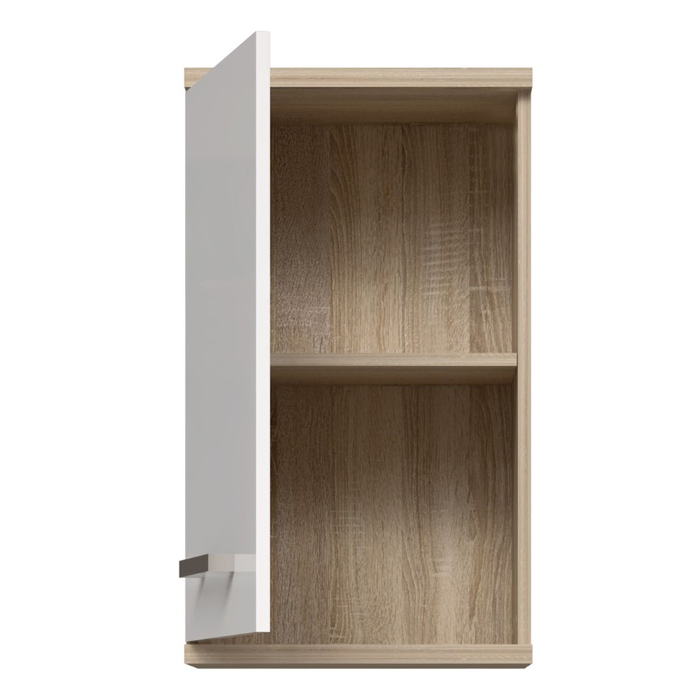 Vareon Wooden Bathroom Furniture Set in Sonoma Oak and White High Gloss