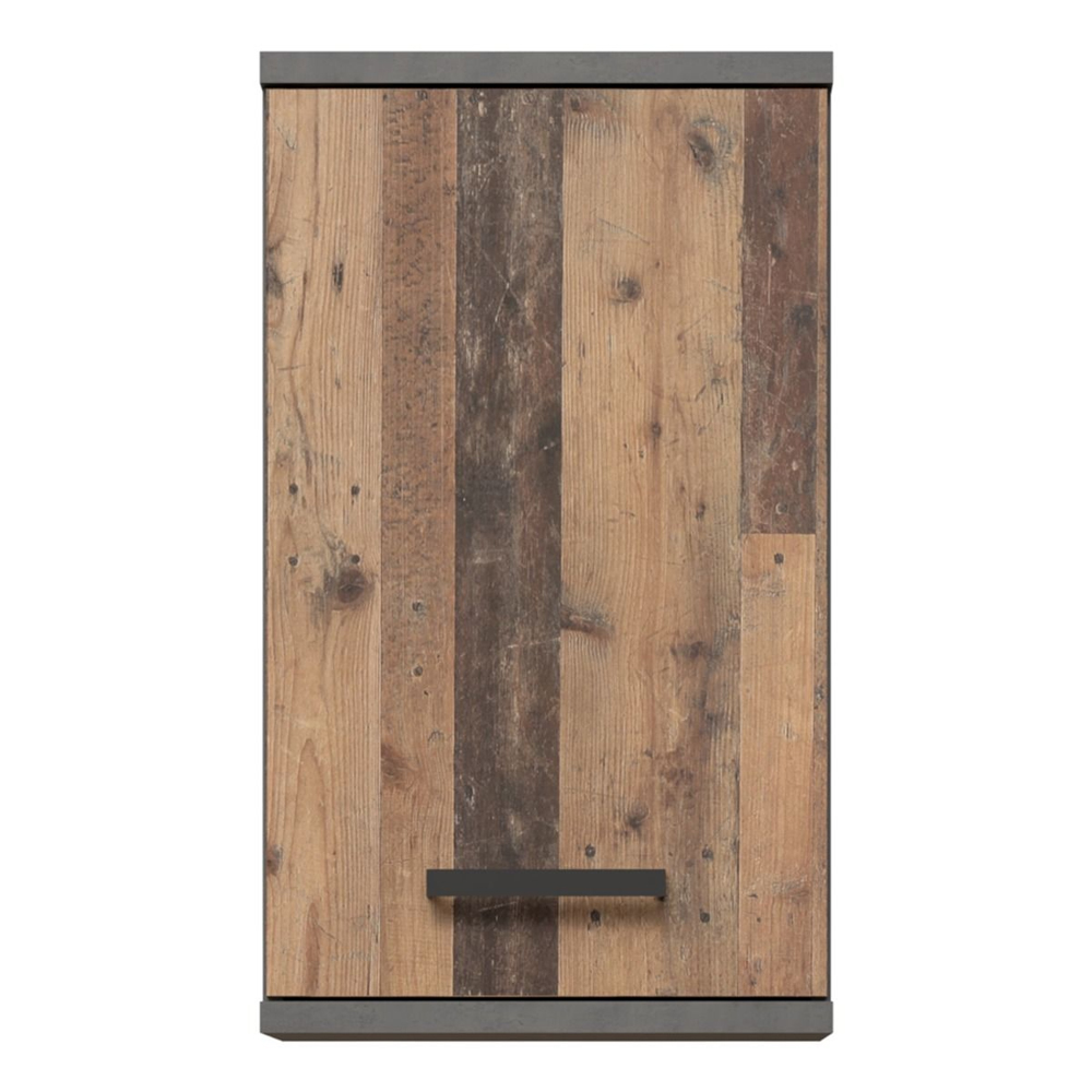 Vareon Wooden Bathroom Furniture Set in Walnut and Dark Grey