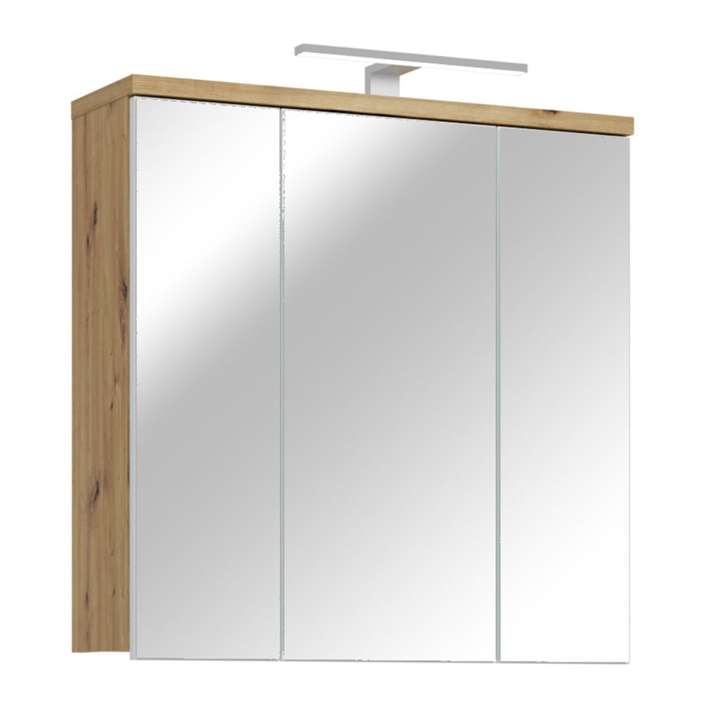 Vareon Wooden Bathroom Furniture Set in Artisan Oak and Light Grey