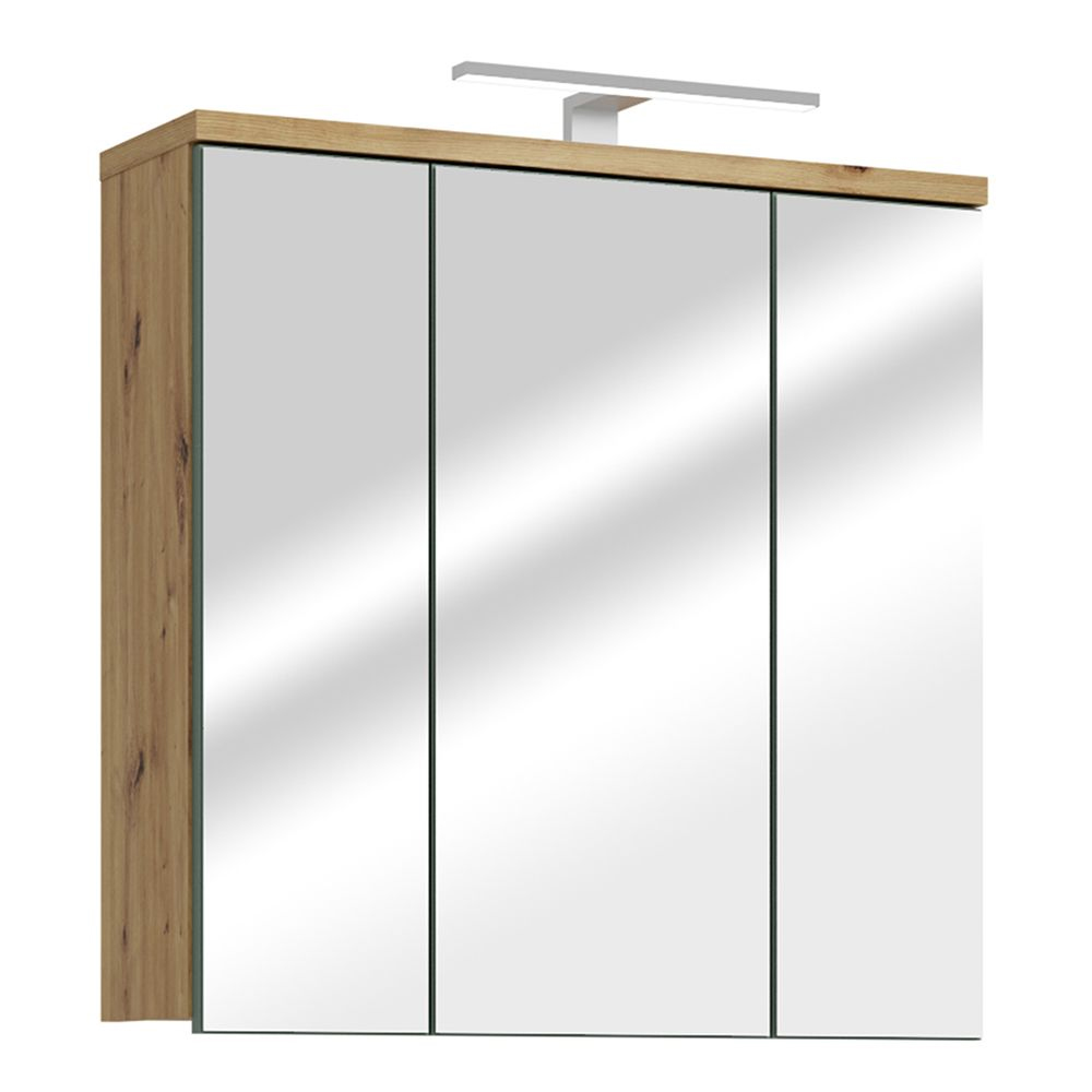 Vareon Wooden Bathroom Furniture Set in Artisan Oak and Sage Green