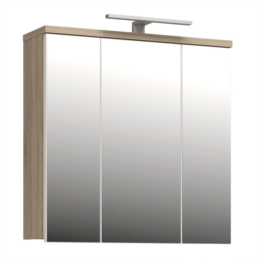 Vareon Wooden Bathroom Furniture Set in Sonoma Oak and White High Gloss