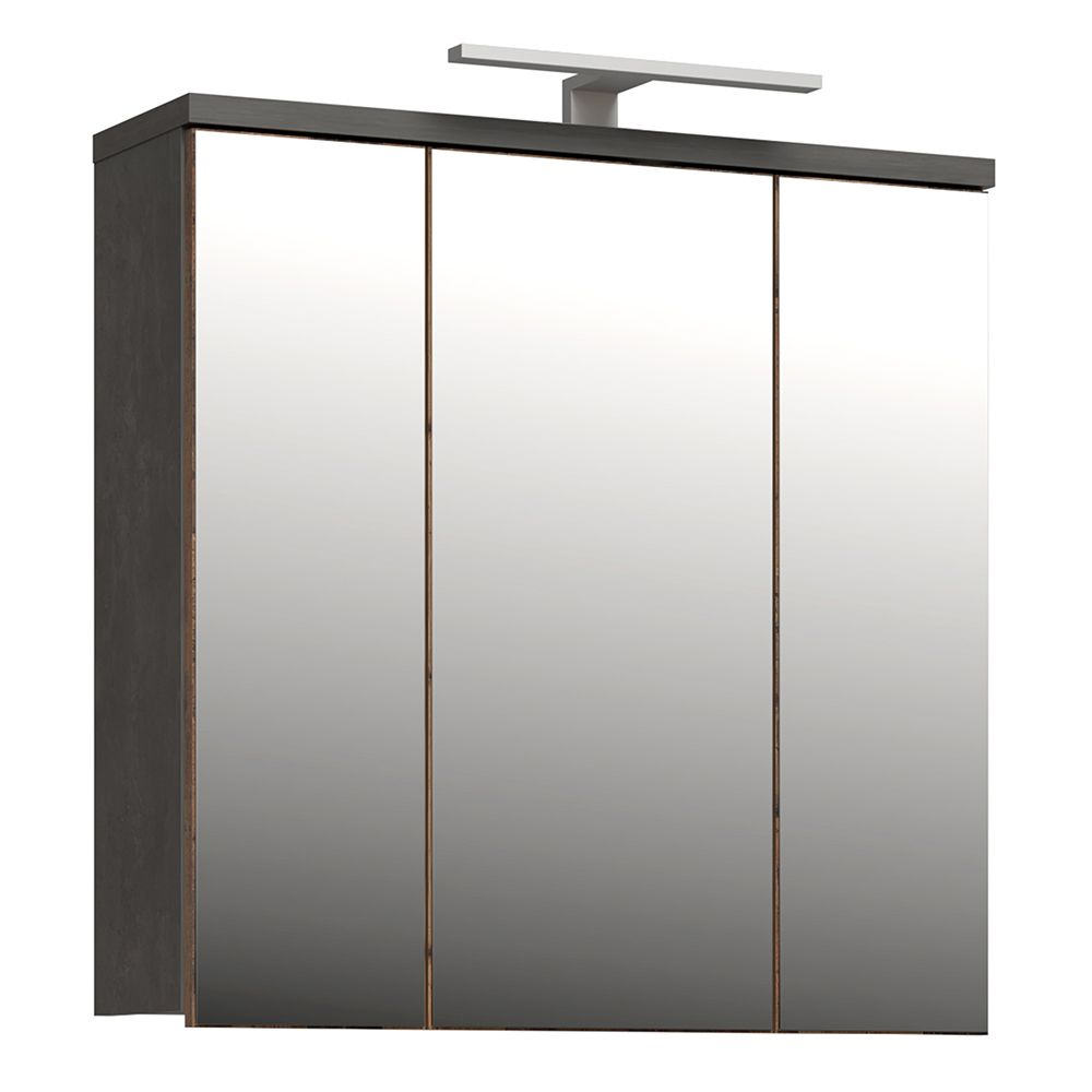 Vareon Wooden Bathroom Furniture Set in Walnut and Dark Grey